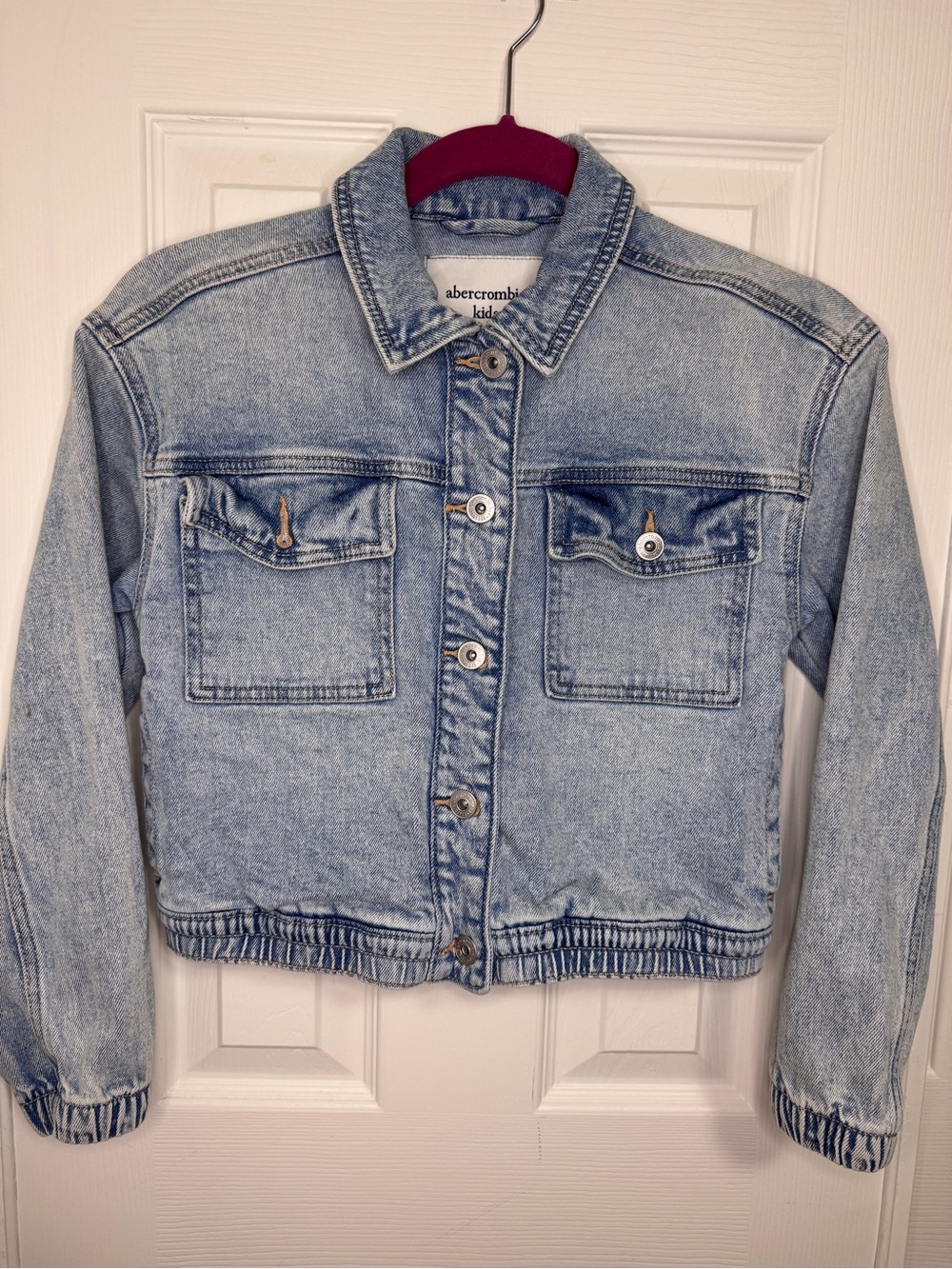 abercrombie kids Light Wash Denim Jacket